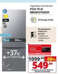 Samsung - Frigorifero Combinato First 75 Al RB53DG703DS9