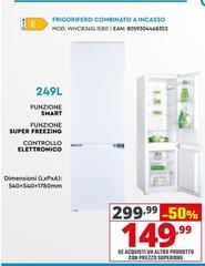 Smartway - Frigorifero Combinato A Incasso Mod. WHCB34SL1EB0