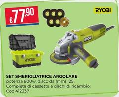 Ryobi - Set Smerigliatrice Angolare