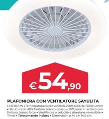Plafoniera Con Ventilatore Sayulita