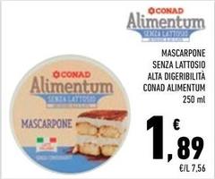 Conad - Mascarpone Senza Lattosio Alta Digeribilita Alimentum