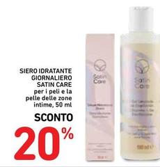 Siero Idratante Giornaliero Satini Per I Pell E La Pelle Delle Zone Intime