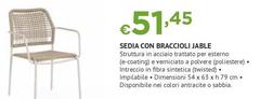 Sedia Con Braccioli Jable