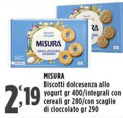 Misura - Biscotti Dolcesenza Allo Yogurt