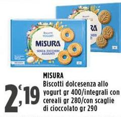 Misura - Biscotti Dolcesenza Allo Yogurt