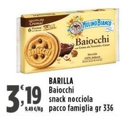 Barilla - Mulino Bianco Baiocchi Snack Nocciola