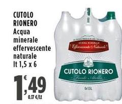 Cutolo Rionero - Acqua Minerale Effervescente Naturale