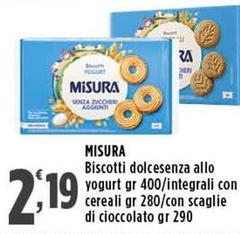 Misura - Biscotti Dolcesenza Allo Yogurt