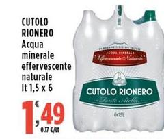 Cutolo Rionero - Acqua Minerale Effervescente Naturale