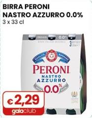 Peroni - Birra Nastro Azzurro 0.0% 3 X 33 Cl