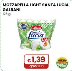 Galbani - Mozzarella Light Santa Lucia 125 G