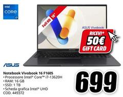 Asus - Notebook Vivobook 16 F1605