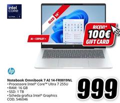 HP - Notebook Omnibook 7 AI 14-FR0019NL