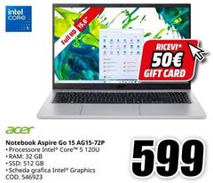 Acer - Notebook Aspire Go 15 Ag15-72p