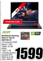 Acer - Notebook Gaming Nitro V 165 AI ANVI16S-41