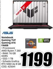 Asus - Notebook Gaming Tuf Gaming A16 FA608