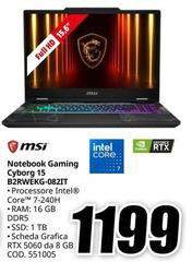 Msi - Notebook Gaming Cyborg 15 B2RWEKG-082IT