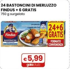 Findus - 24 Bastoncini Di Merluzzo + 6 Gratis 750 G Surgelato