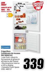 Indesit - Frigorifero Combinato Da Incasso TNCI8D02TAI