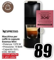 Nespresso - Macchina Per Caffè In Capsule Essenza Mini