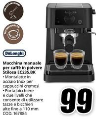 Macchina Manuale Per Caffè In Polvere Stilosa EC235.BK