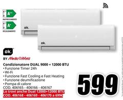 Dual - Condizionatore  9000 + 12000 Btu