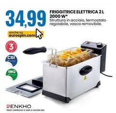Enkho - Friggitrice Elettrica 2 L 2000 W