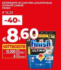 Finish - Detergente In Caps Per Lavastoviglie Ultimate Limone