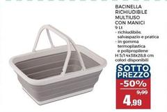 Bacinella Richiudibile Multiuso Con Manici