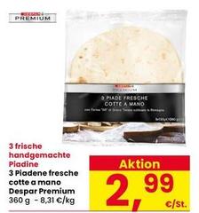Despar - Piadine 3 Piadene Fresche Cotte A Mano Premium