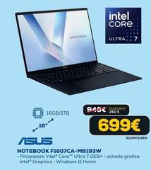 Asus - Notebook F1607CA-MB193W