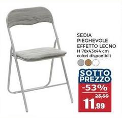 Sedia Pieghevole Effetto Legno