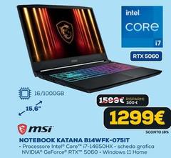 Msi - Notebook Katana B14WFK-075IT