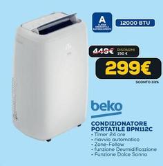 Beko - Condizionatore Portatile BPN112C