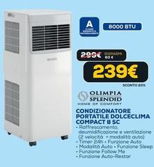 Olimpia Splendid - Condizionatore Portatile Dolceclima Compact 8 SC