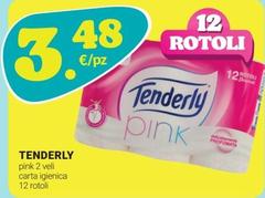 Tenderly - Pink 2 Veli Carta Igienica 12 Rotoli