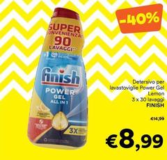Finish - Detersivo Per Lavastoviglie Power Gel Lemon