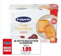 Il Gigante - 36 Fette Biscottate Classiche