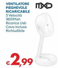Mxd - Ventilatore Pieghevole Ricaricabile
