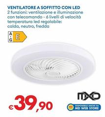 Mxd - Ventilatore A Sofffitto Con Led