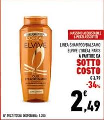 L'Oreal - Linea Shampoo/Balsamo Elvive'  Paris