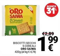 Oro saiwa - Biscotti Secchi 5 Cereali