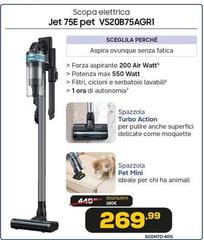 Samsung - Scopa Elettrica Jet 75E Pet VS20B75AGR1
