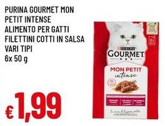 Purina - Mon Petit Intense Alimento Per Gatti Filettini Cotti In Salsa