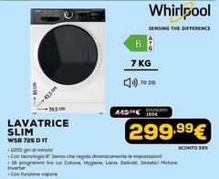 Whirlpool - Lavatrice Slim WSB 725 D IT