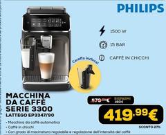 Philips - Macchina Da Caffe Serie 3300 Lattego Ep3347/90