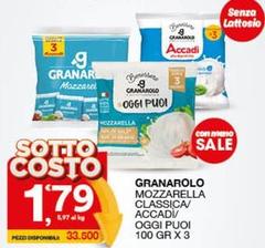 Granarolo - Mozzarella Classica/ Accadi/ Oggi Puoi