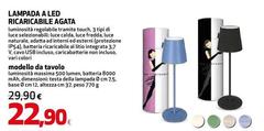 Luce - Lampada A Led Ricaricabile Agata