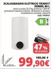 Scaldapagno Elettrico TR3001T DEB80L 80 L