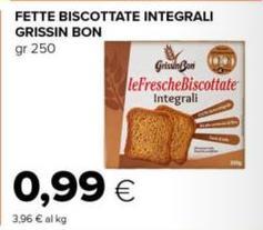 Grissin bon - Fette Biscottate Integrali